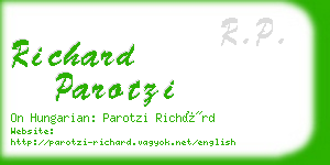 richard parotzi business card